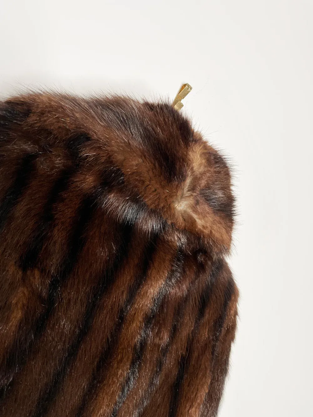 vintage long-haired mink mid-length coat sold by Good Market Thrift Store product image thumbnail 4