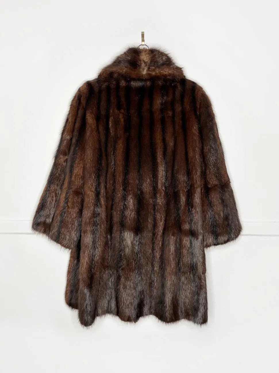 vintage long-haired mink mid-length coat sold by Good Market Thrift Store product image thumbnail 5