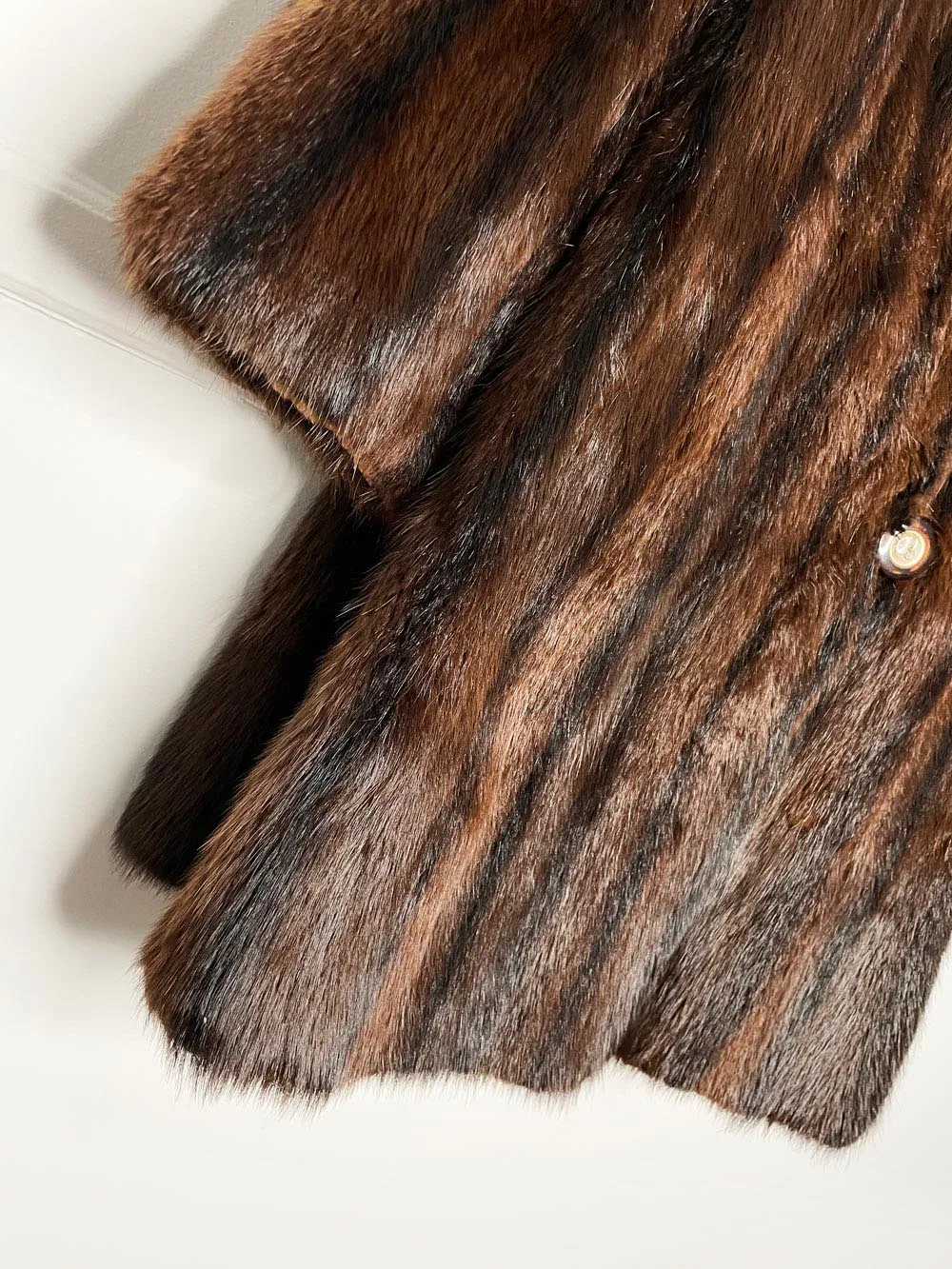 vintage long-haired mink mid-length coat sold by Good Market Thrift Store product image thumbnail 3