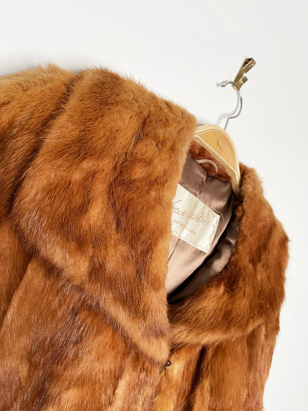 vintage 60s eartons mink fur princess cut short coat | fur salon sold by Good Market Thrift Store product image thumbnail 2