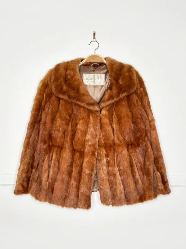 vintage 60s eartons mink fur princess cut short coat | fur salon sold by Good Market Thrift Store