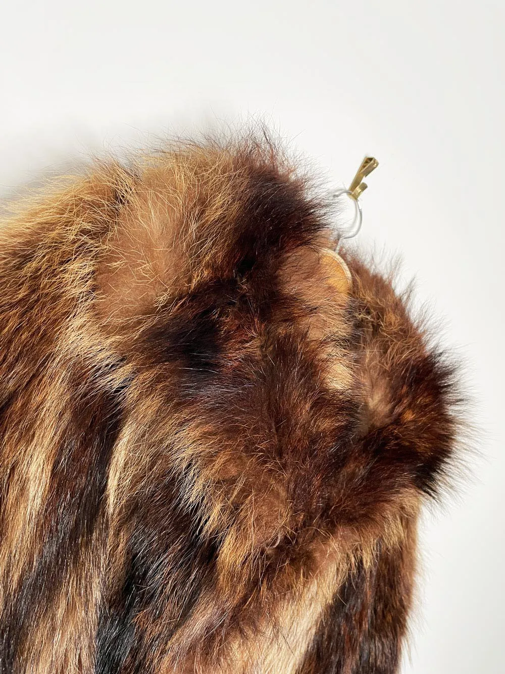 vintage beaver fur deep pile long coat sold by Good Market Thrift Store product image thumbnail 2