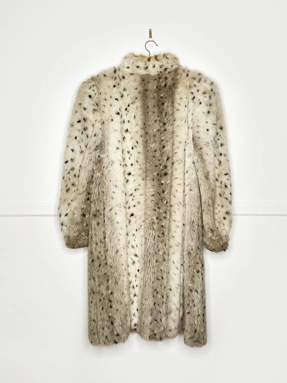 vintage sears tradition snow leopard faux fur long coat sold by Good Market Thrift Store product image thumbnail 4