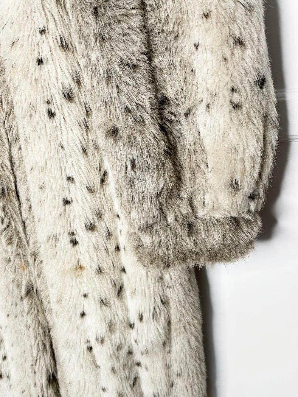 vintage sears tradition snow leopard faux fur long coat sold by Good Market Thrift Store product image thumbnail 5