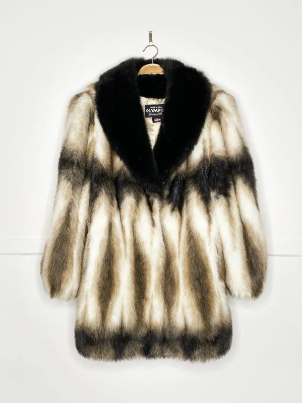 vintage olympia limited faux fur coat | made in USA sold by Good Market Thrift Store
