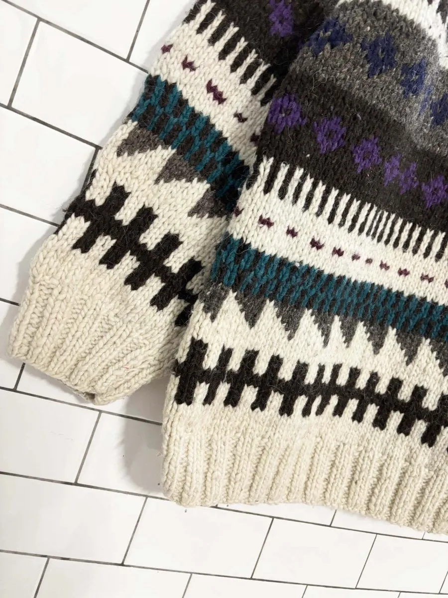 vintage 90s promised land 100% wool chunky knit sweater sold by Good Market Thrift Store product image thumbnail 3