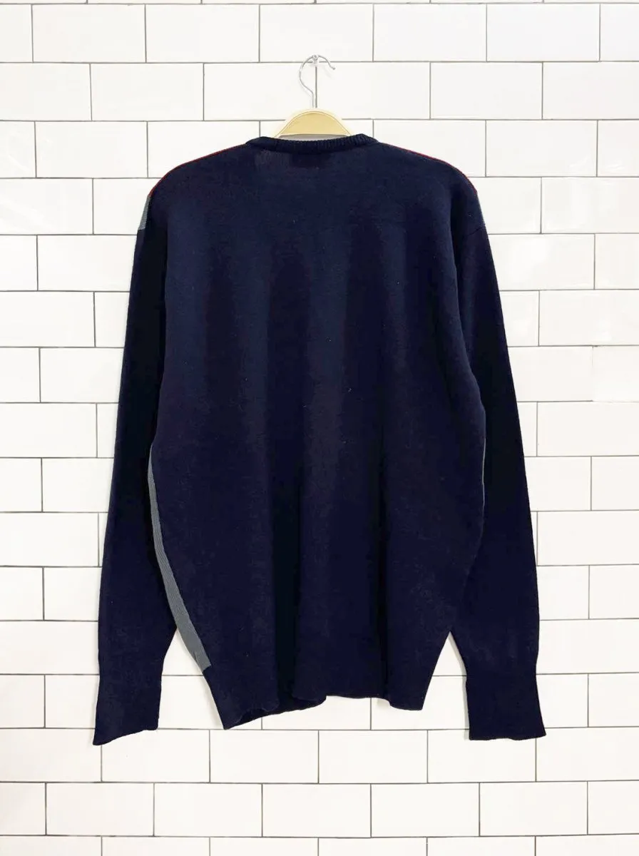 vintage 70s jaeger 100% wool knit v neck sweater | made in scotland sold by Good Market Thrift Store product image thumbnail 4