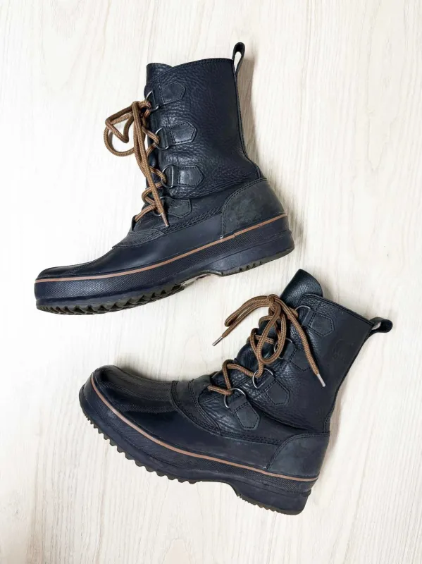 sorel kitchener caribou leather waterproof boot sold by Good Market Thrift Store