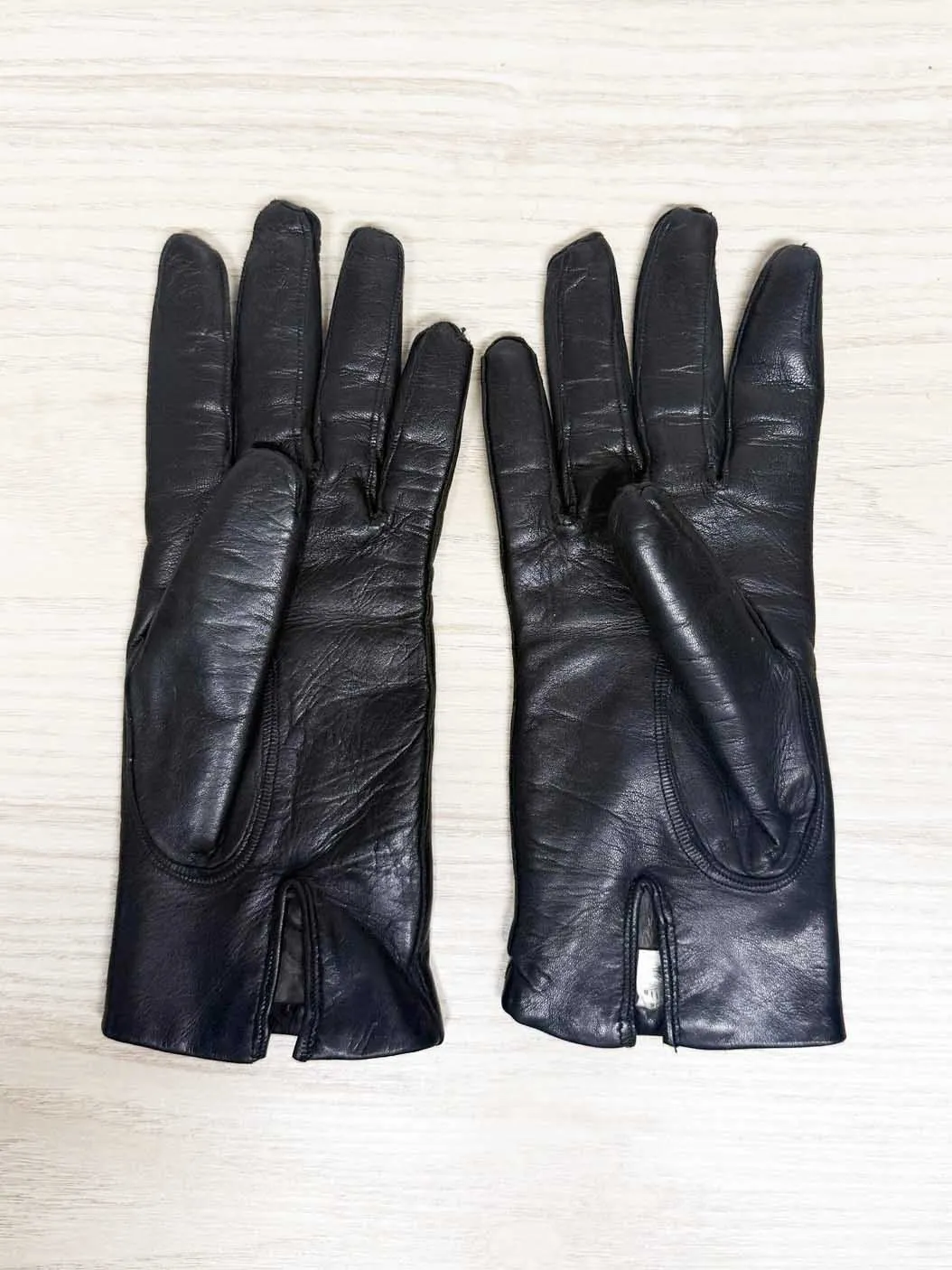 vintage sears lambskin leather gloves | rabbit fur lining | made in Italy sold by Good Market Thrift Store product image thumbnail 3