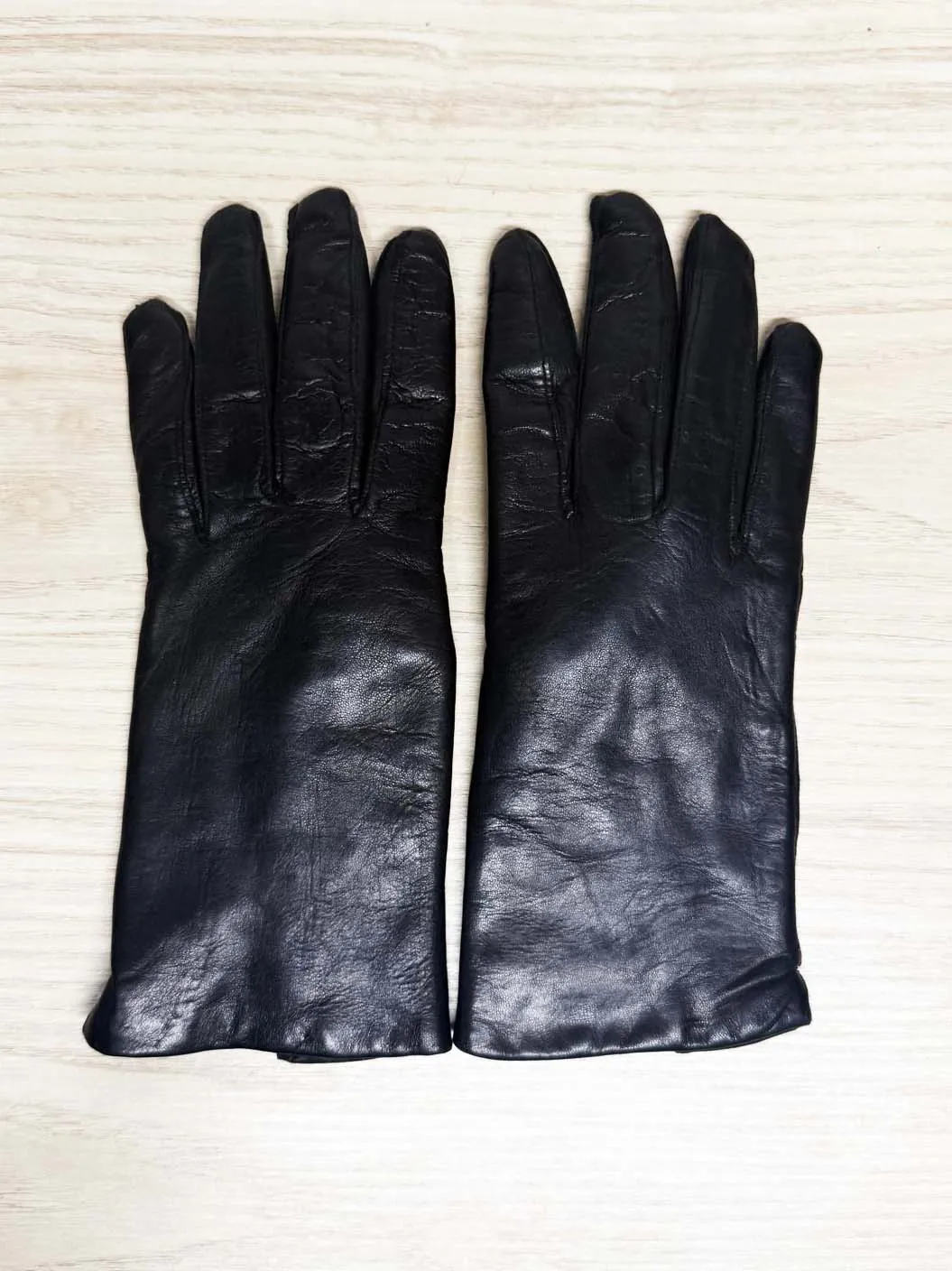 vintage sears lambskin leather gloves | rabbit fur lining | made in Italy sold by Good Market Thrift Store product image thumbnail 4