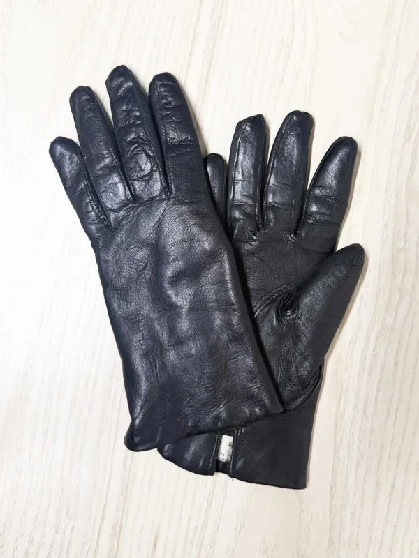 vintage sears lambskin leather gloves | rabbit fur lining | made in Italy sold by Good Market Thrift Store