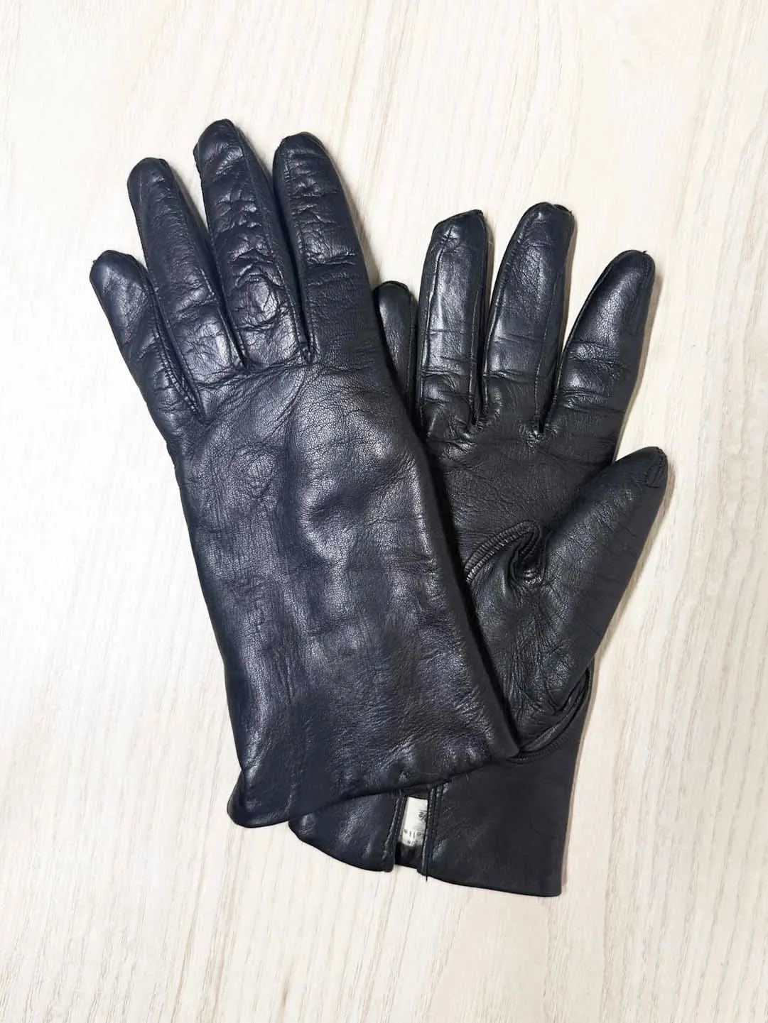 vintage sears lambskin leather gloves | rabbit fur lining | made in Italy sold by Good Market Thrift Store