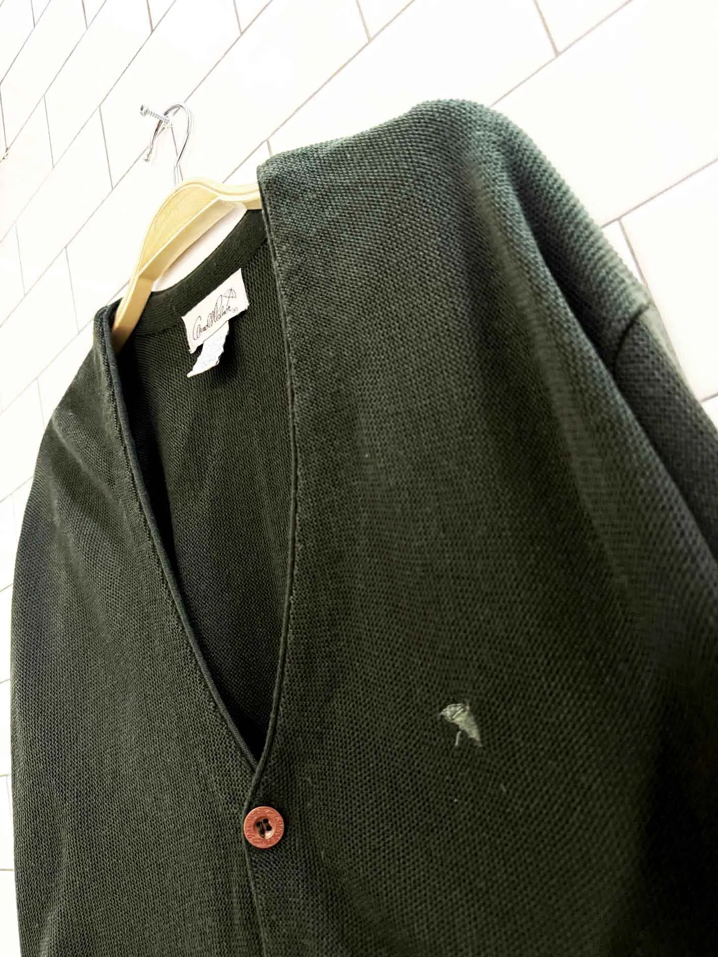 vintage arnold palmer minimal knit dad cardigan sold by Good Market Thrift Store product image thumbnail 2