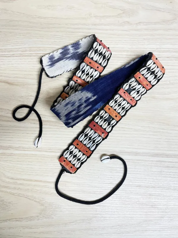 vintage handmade shell southwestern belt / head dress sold by Good Market Thrift Store