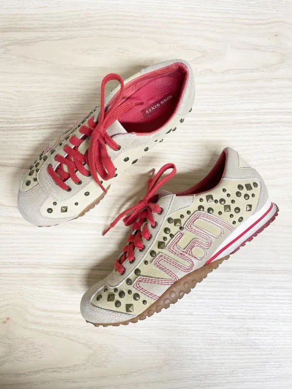 y2k miss sixty M60 leather studded sneakers sold by Good Market Thrift Store
