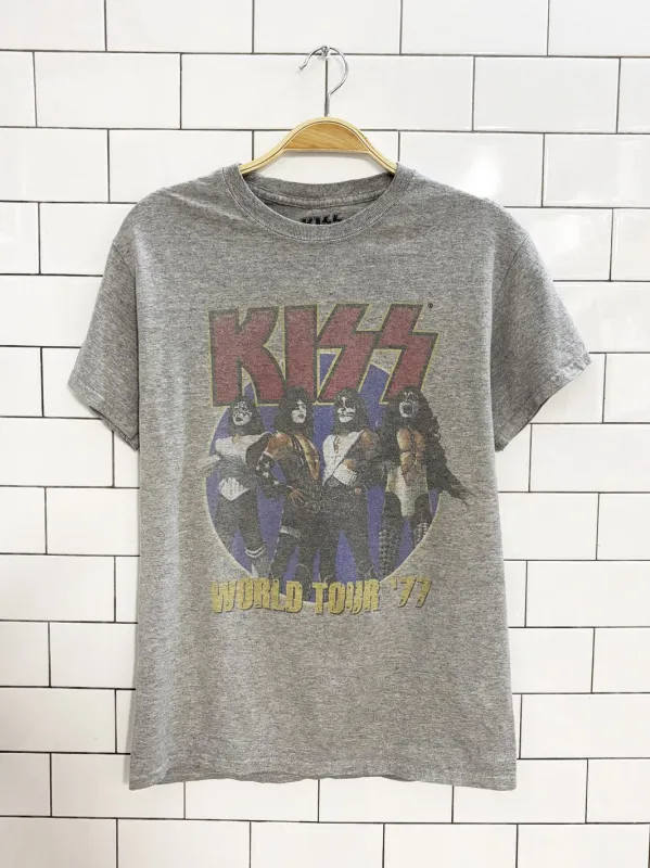 kiss world tour 77 reprint band tee sold by Good Market Thrift Store