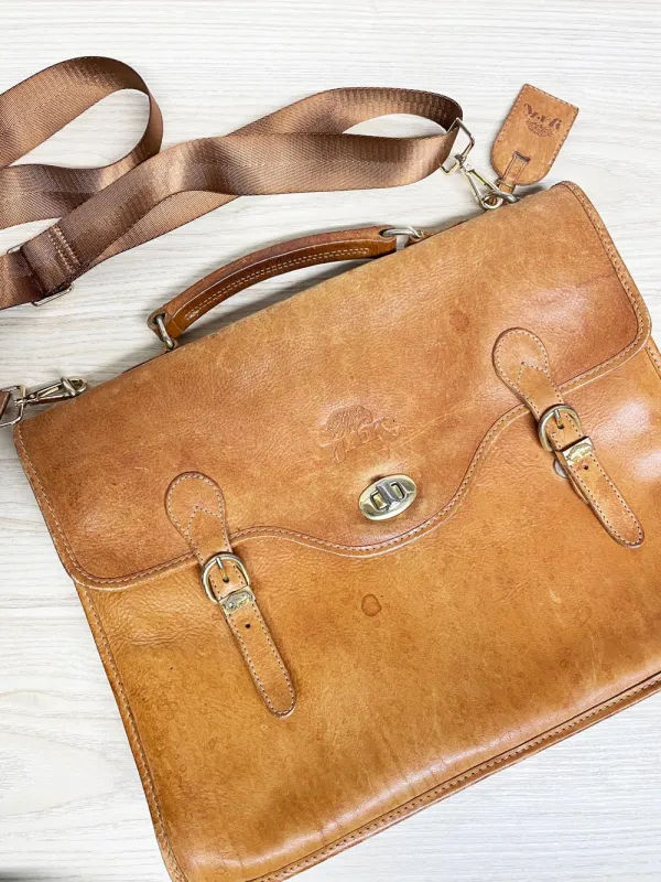 vintage yak leather briefcase sold by Good Market Thrift Store