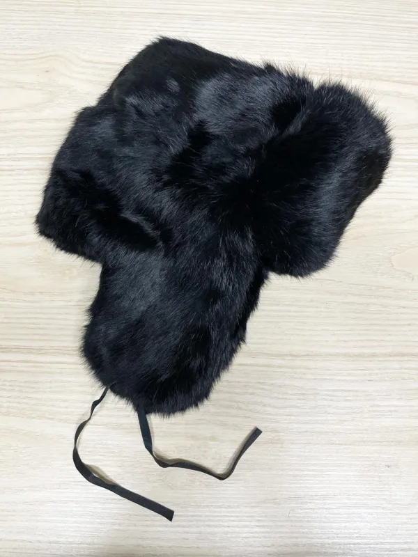 vintage crown cap rabbit fur trapper hat sold by Good Market Thrift Store