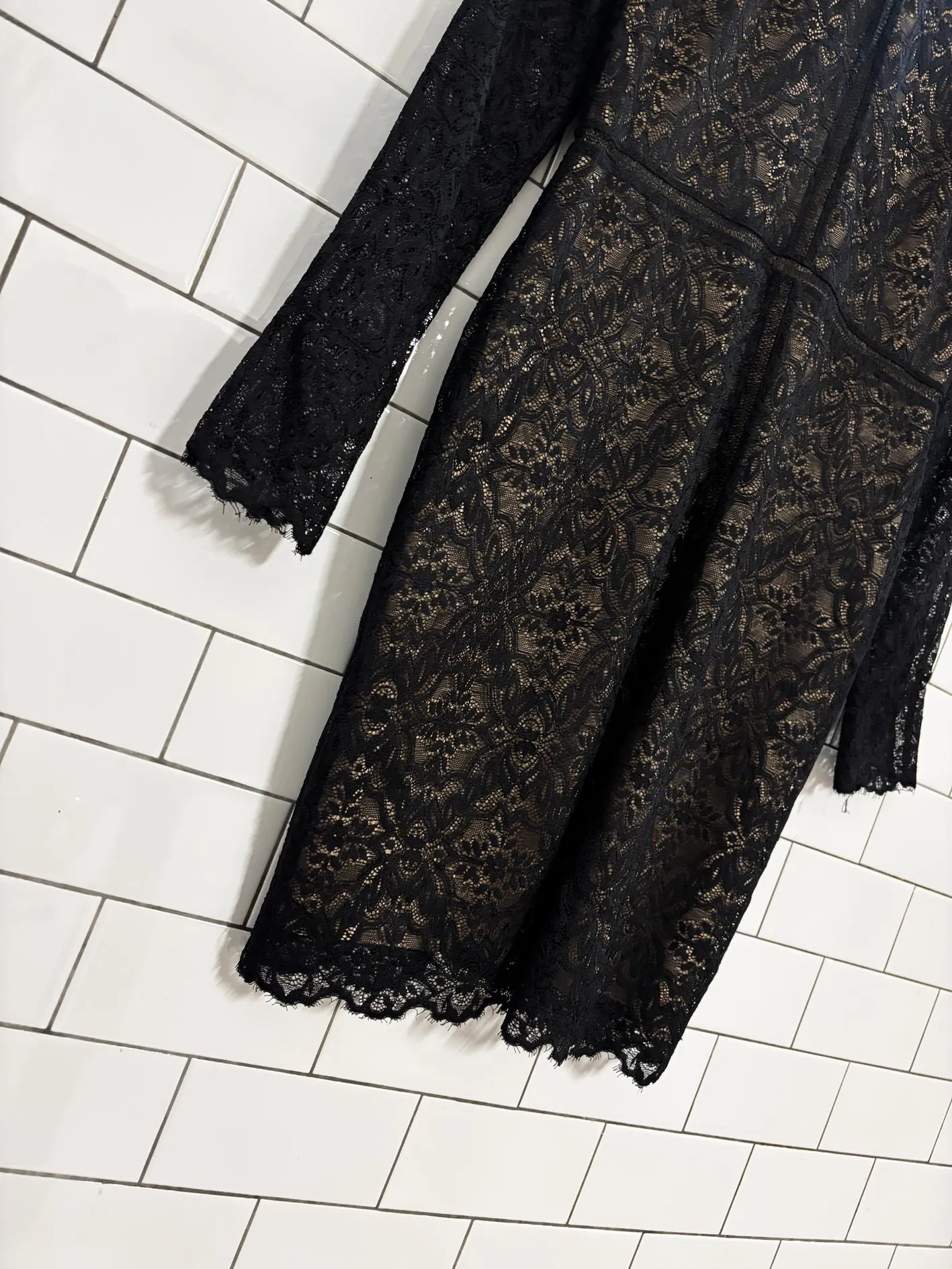 wilfred janvry lace long sleeve mini dress | aritzia sold by Good Market Thrift Store product image thumbnail 3