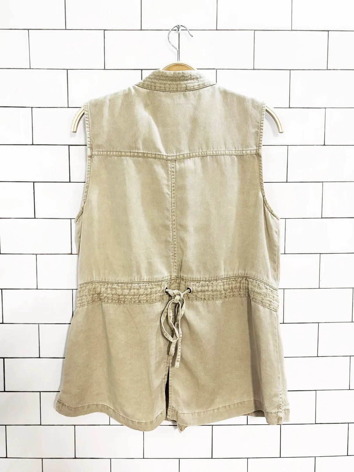 sanctuary utility drawstring vest | anthropolgie sold by Good Market Thrift Store product image thumbnail 4