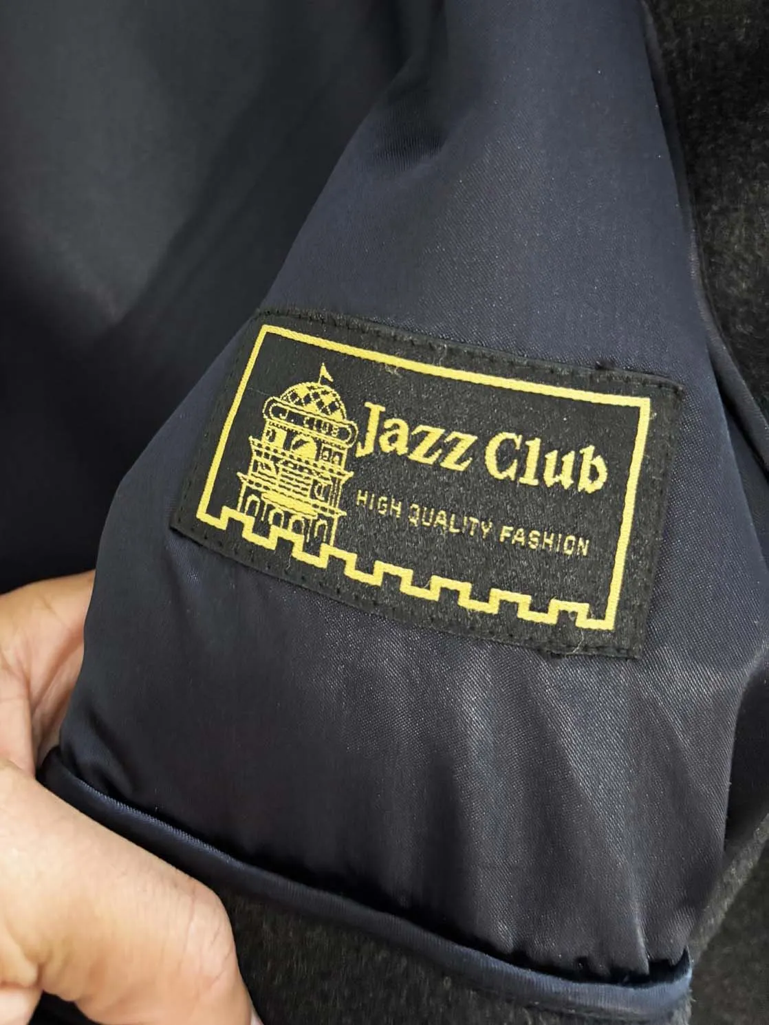vintage jazz club wool-cashmere blend overcoat sold by Good Market Thrift Store product image thumbnail 5