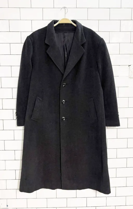 vintage jazz club wool-cashmere blend overcoat sold by Good Market Thrift Store