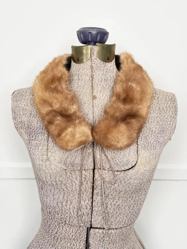 vintage mink fur small peter pan collar sold by Good Market Thrift Store