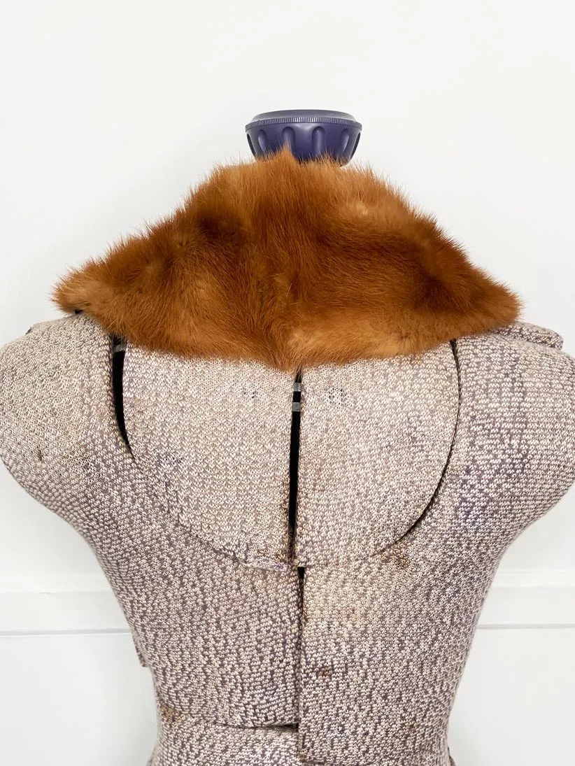 vintage 50s mink fur tie collar sold by Good Market Thrift Store product image thumbnail 4