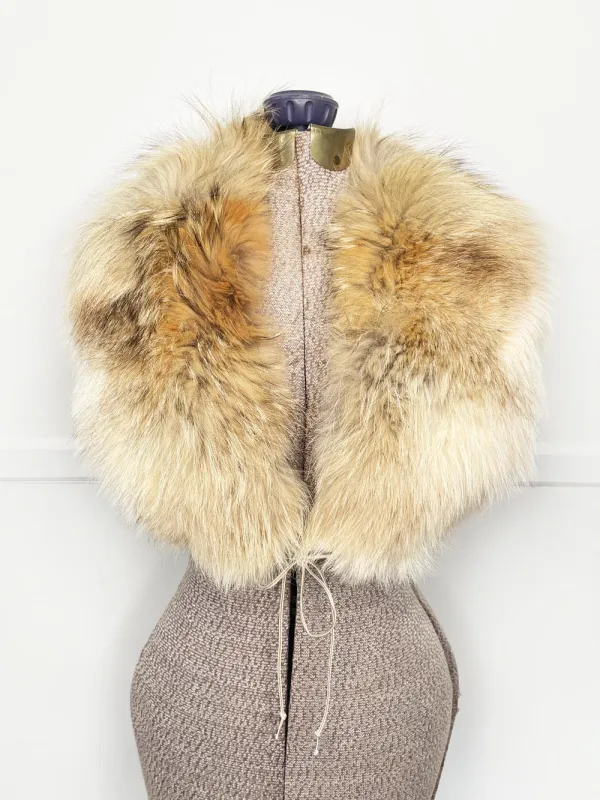 vintage raccoon fur stole tie collar sold by Good Market Thrift Store