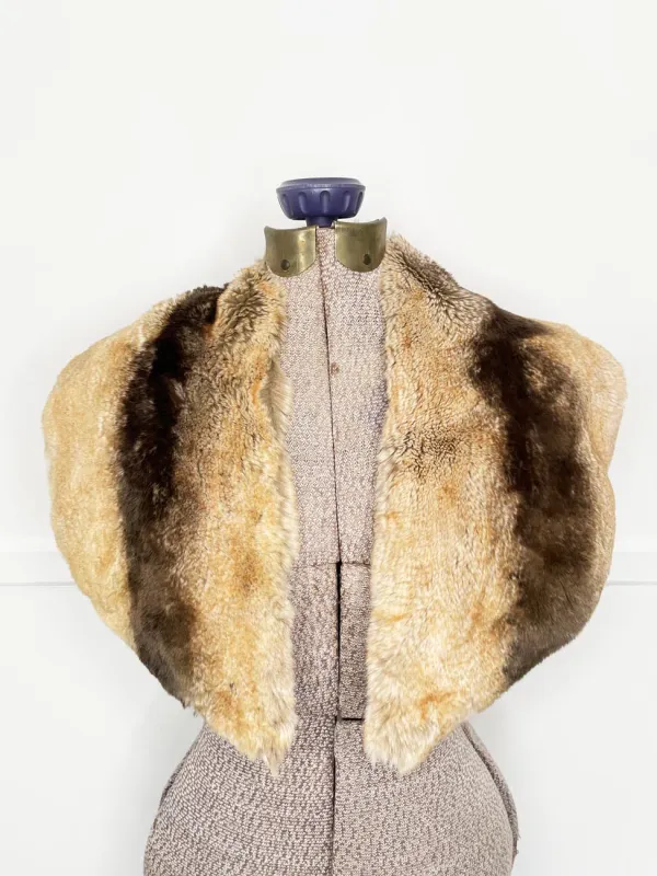 vintage danier shaved mink fur clip on stole collar sold by Good Market Thrift Store