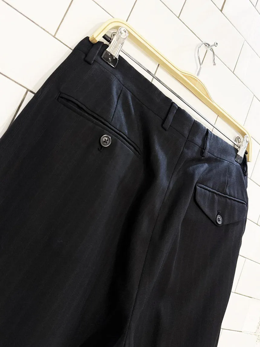 vintage 80s the traveller suit wool-blend pinstripe trousers sold by Good Market Thrift Store product image thumbnail 3