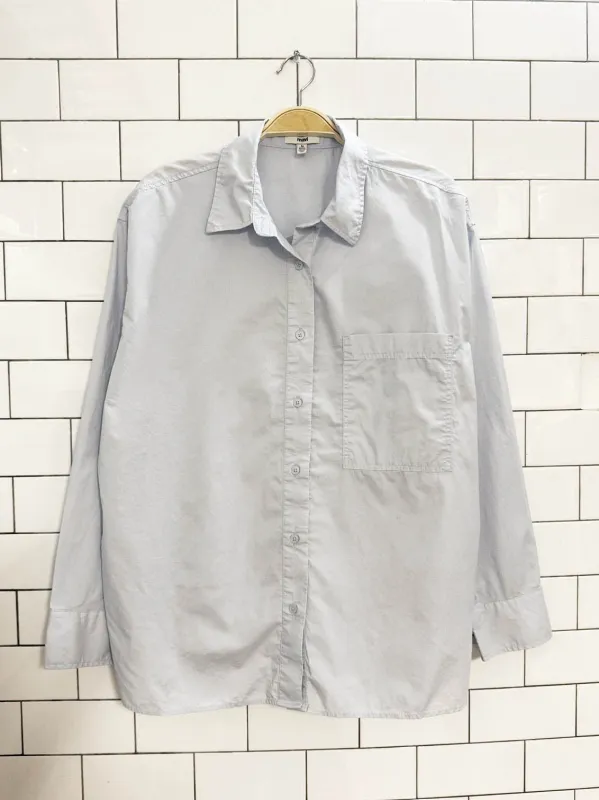 mavi box pleat oversized poplin cotton shirt sold by Good Market Thrift Store