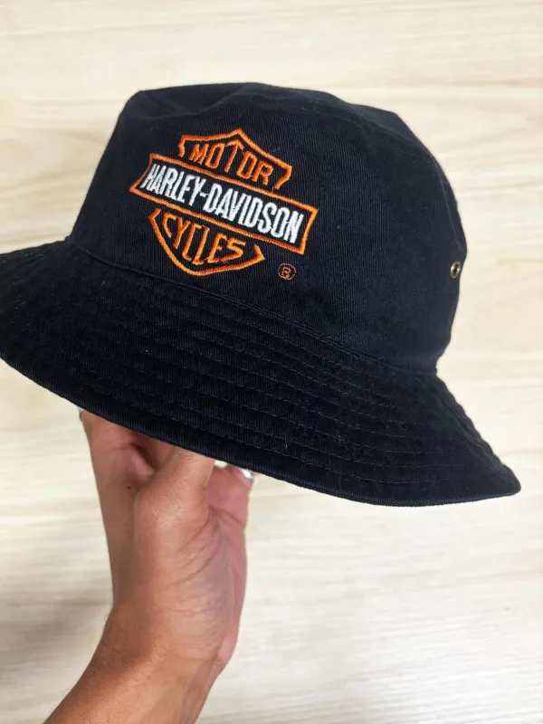 vintage 00s harley davidson bucket hat sold by Good Market Thrift Store