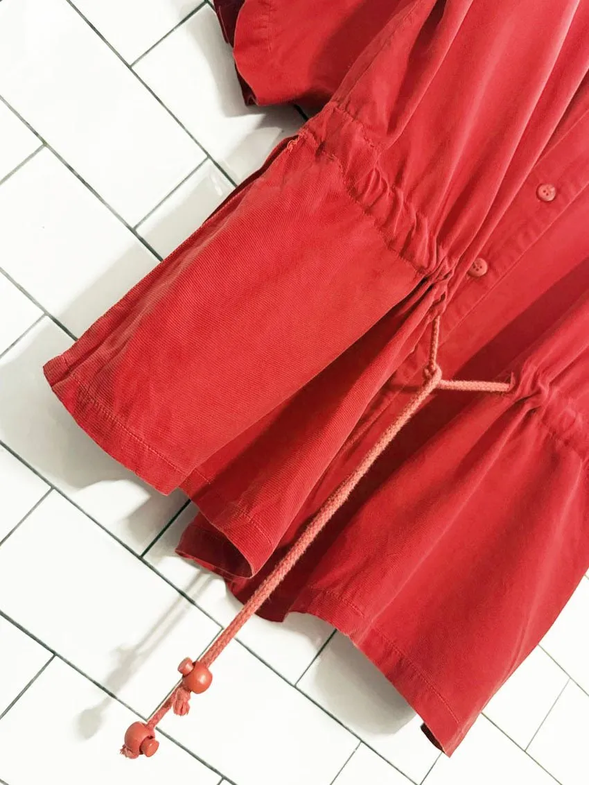 vintage shirley k 100% silk drawstring shirt sold by Good Market Thrift Store product image thumbnail 4