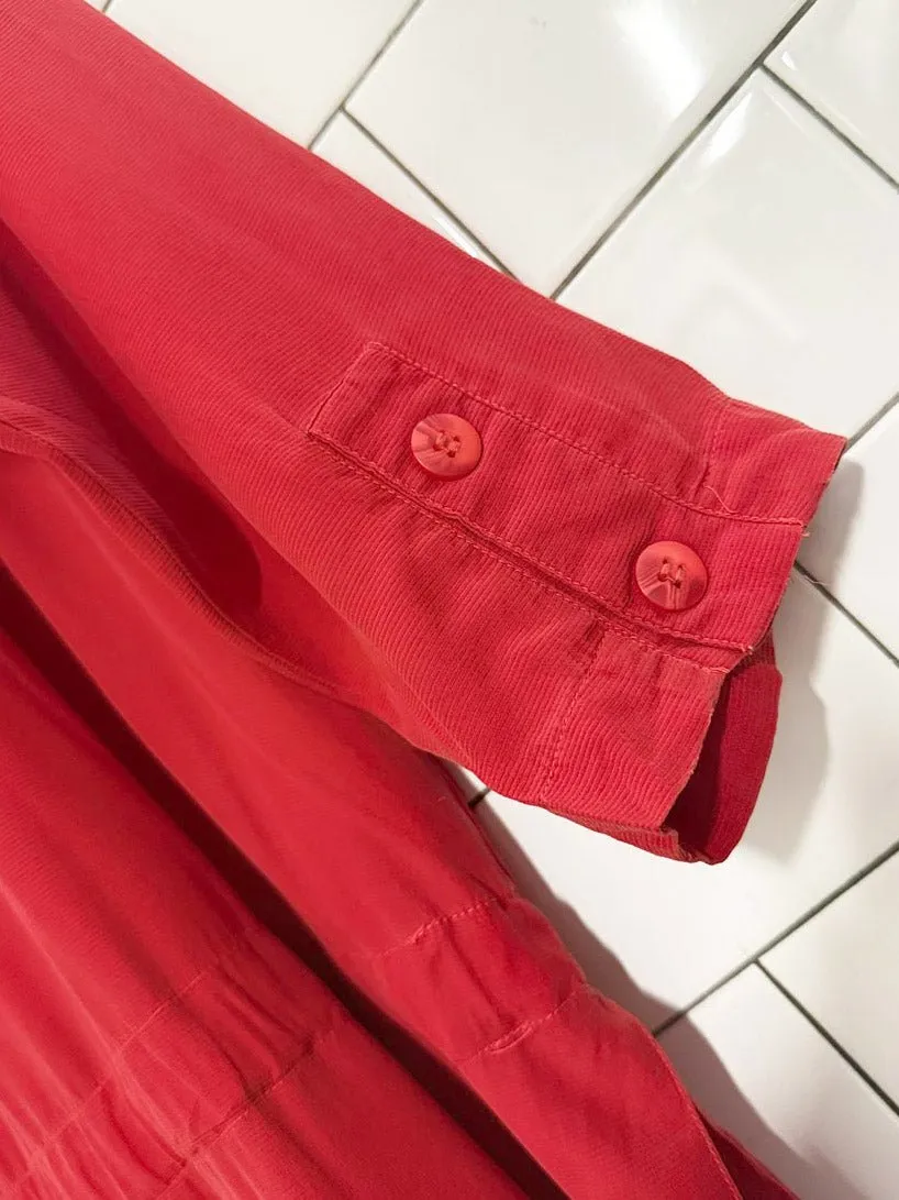 vintage shirley k 100% silk drawstring shirt sold by Good Market Thrift Store product image thumbnail 5