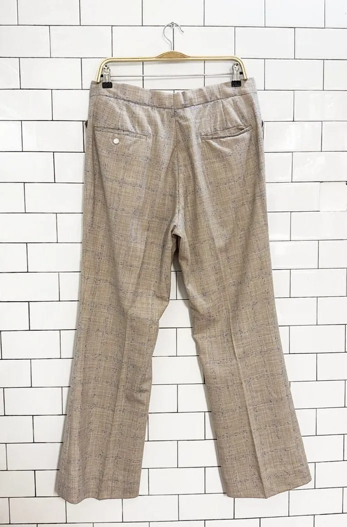 vintage 70s windowpane check shell button flare leg trousers sold by Good Market Thrift Store product image thumbnail 5
