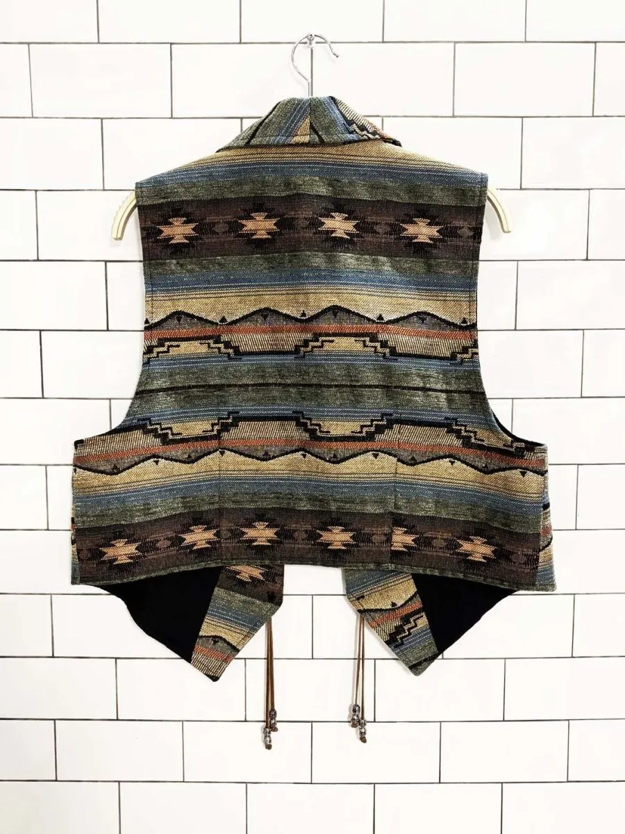 vintage sweetgrass concho western woven vest sold by Good Market Thrift Store product image thumbnail 5