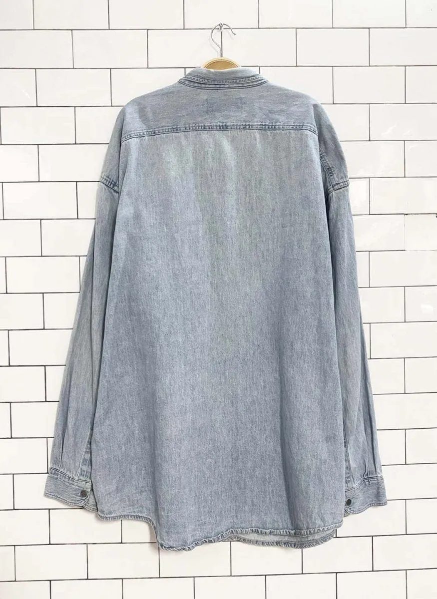 vintage 90s harley davidson snap button denim pocket shirt sold by Good Market Thrift Store product image thumbnail 5