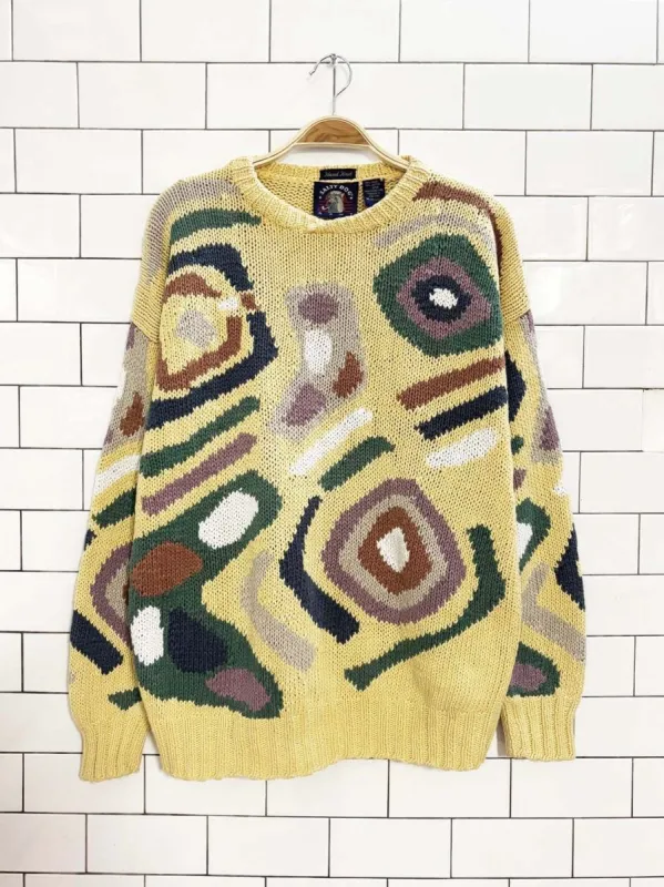 vintage 90s salty dog hand-knit ramie-cotton sweater | gant sold by Good Market Thrift Store