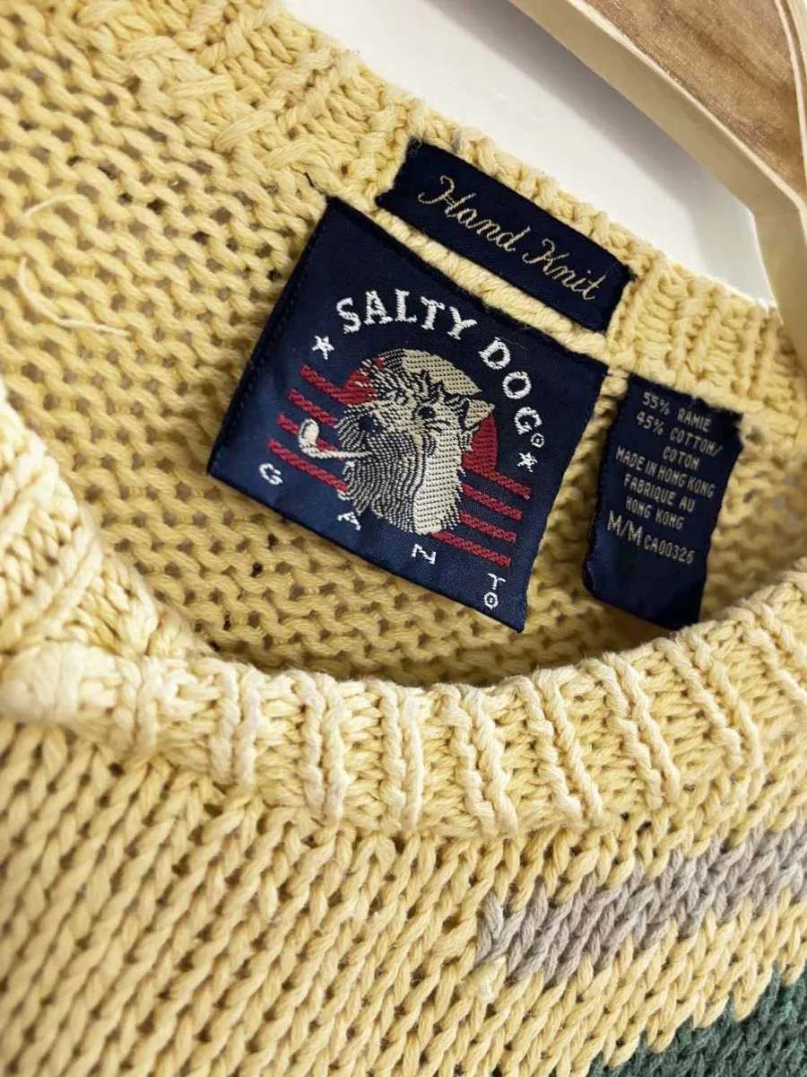 vintage 90s salty dog hand-knit ramie-cotton sweater | gant sold by Good Market Thrift Store product image thumbnail 3