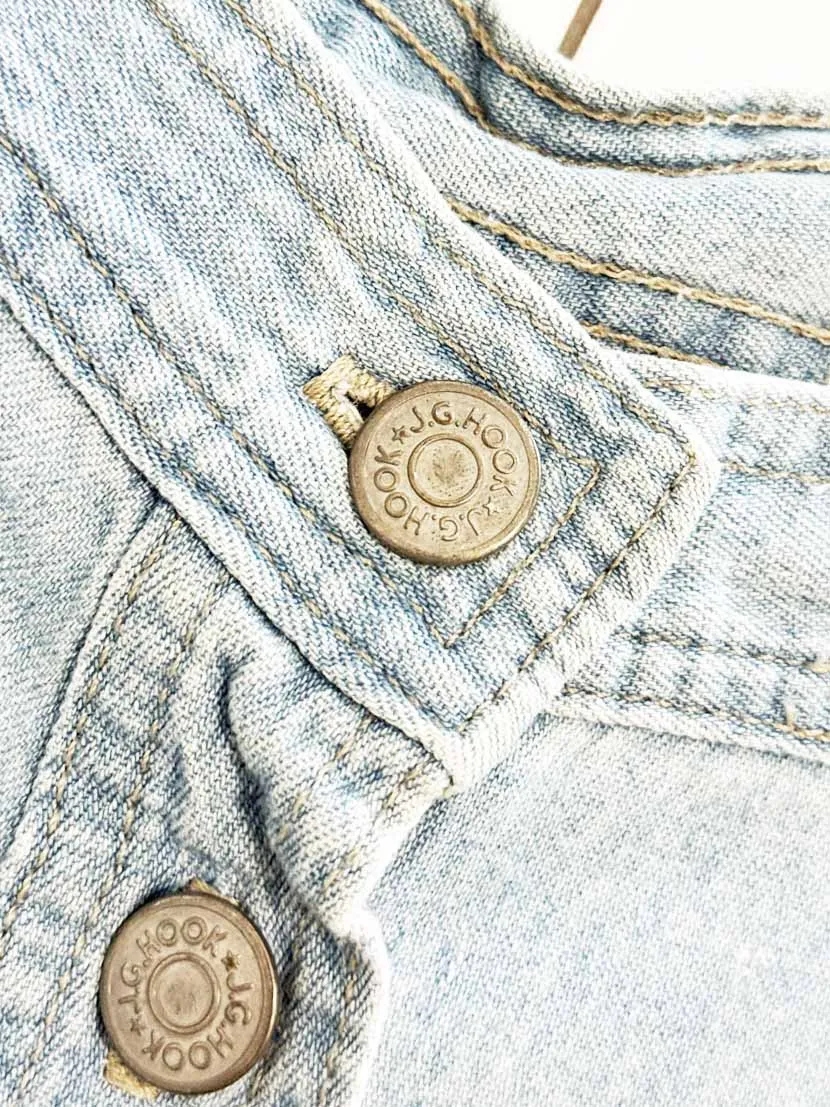 vintage jg hook denim full button a-line midi skirt sold by Good Market Thrift Store product image thumbnail 3