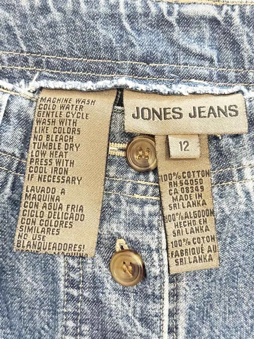 vintage 00s jones new york denim button down maxi skirt sold by Good Market Thrift Store product image thumbnail 3