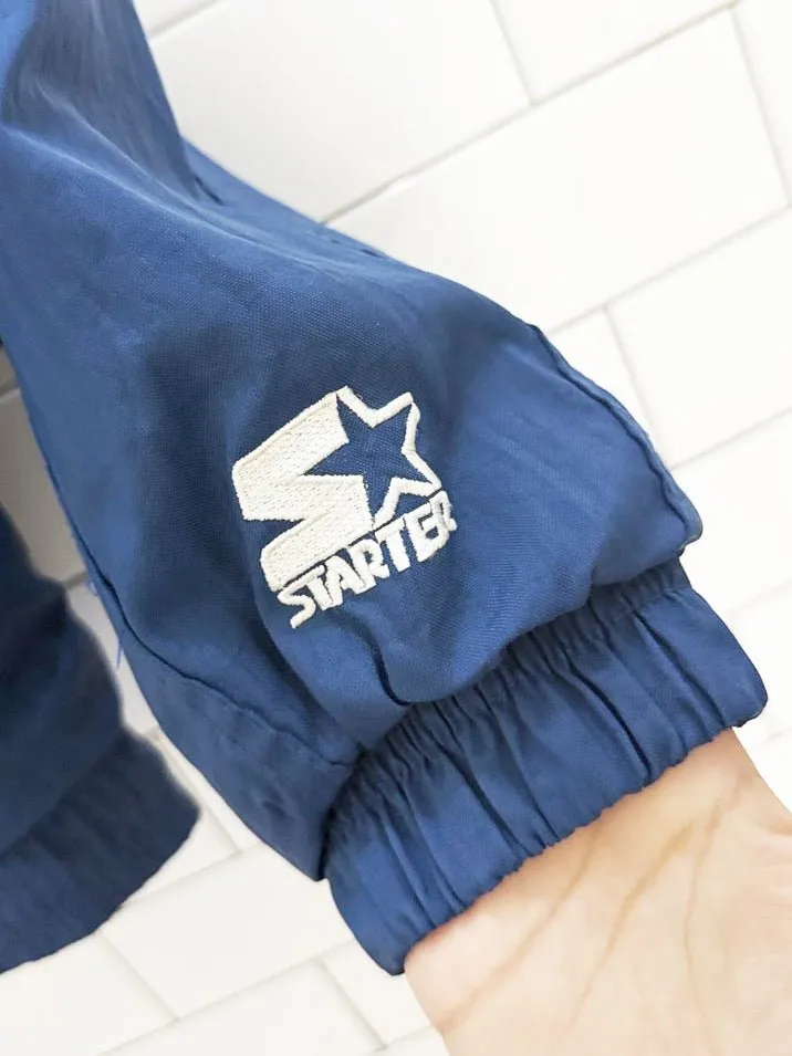 vintage 90s starter pro line cowboys hooded bomber jacket | NFL sold by Good Market Thrift Store product image thumbnail 5