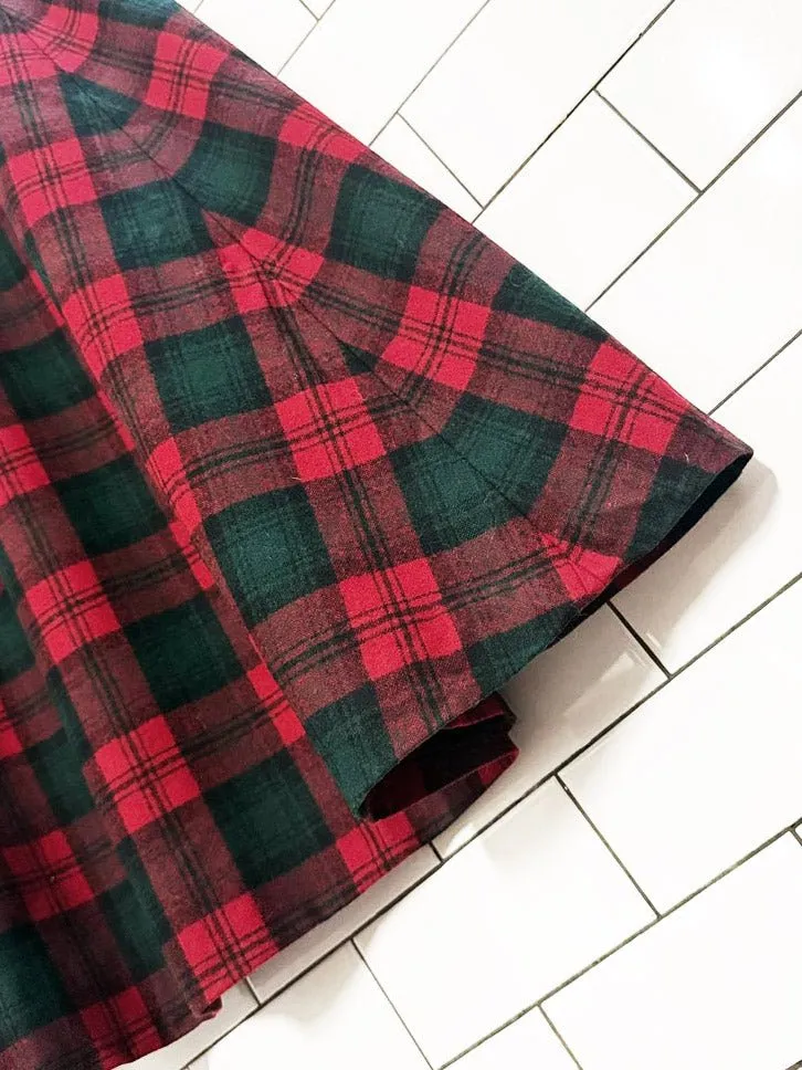 vintage wool check plaid a-line midi maxi skirt sold by Good Market Thrift Store product image thumbnail 3