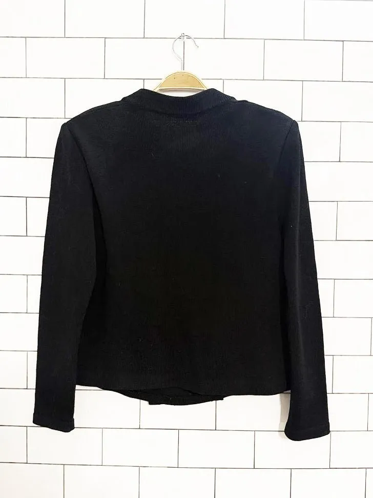 vintage 70s maria emilia barata wool militia crochet knit jacket sold by Good Market Thrift Store product image thumbnail 4