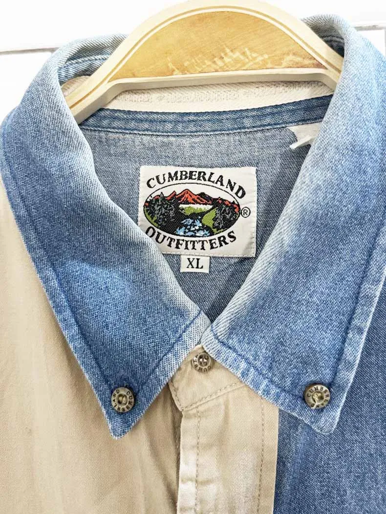 vintage 90s cumberland outfitters western denim shirt sold by Good Market Thrift Store product image thumbnail 4