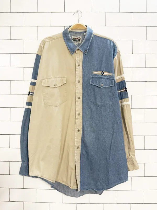 vintage 90s cumberland outfitters western denim shirt sold by Good Market Thrift Store