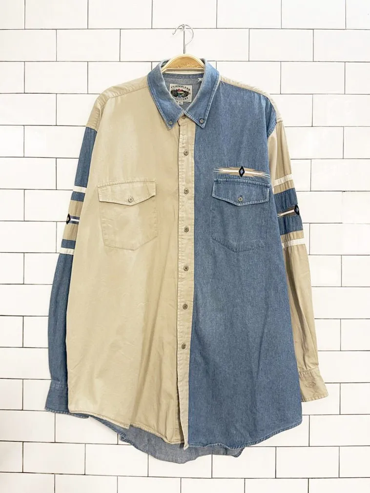 vintage 90s cumberland outfitters western denim shirt sold by Good Market Thrift Store