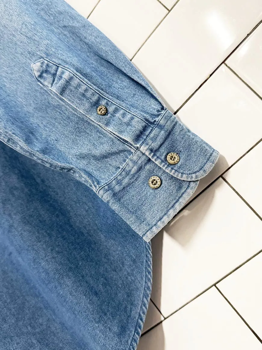 vintage 90s cumberland outfitters western denim shirt sold by Good Market Thrift Store product image thumbnail 5