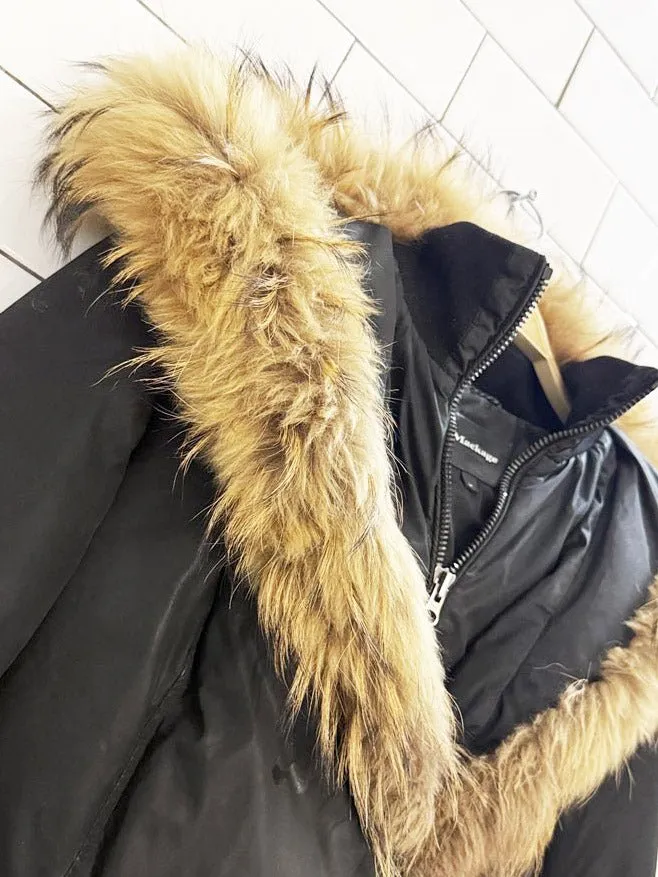 mackage signature raccoon fur collar down parka sold by Good Market Thrift Store product image thumbnail 2